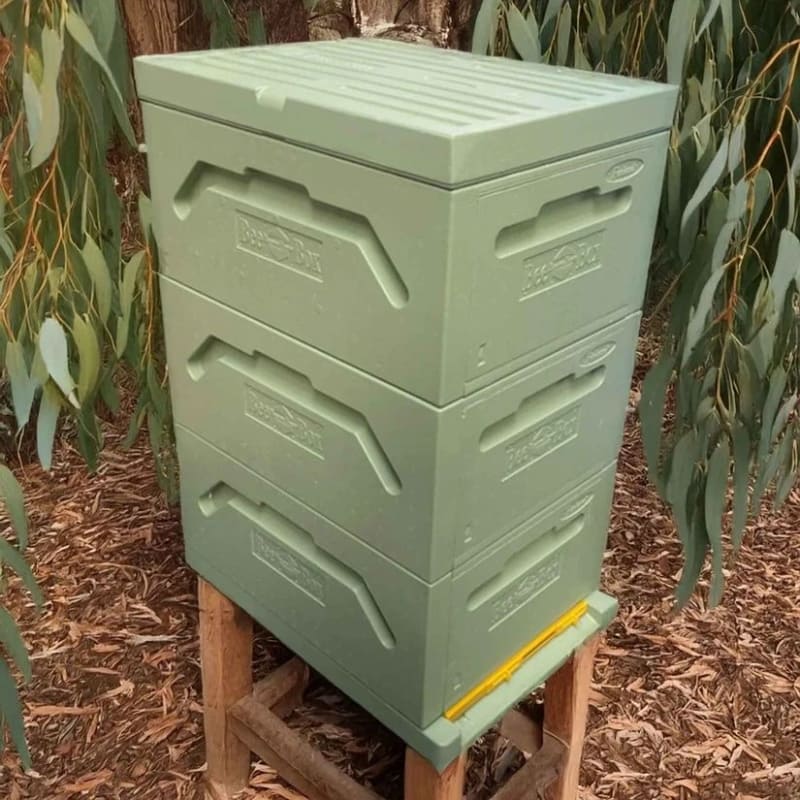 Paradise Honey Hives (Ready to Go) Painted and Assembled - 9 Frame Polystyrene Langstroth Hive with 3 Full Deep Bodies/Supers/Boxes