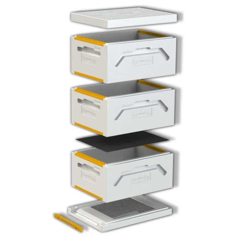 Paradise Honey Hives (Ready to Go) Painted and Assembled - 9 Frame Polystyrene Langstroth Hive with 3 Full Deep Bodies/Supers/Boxes