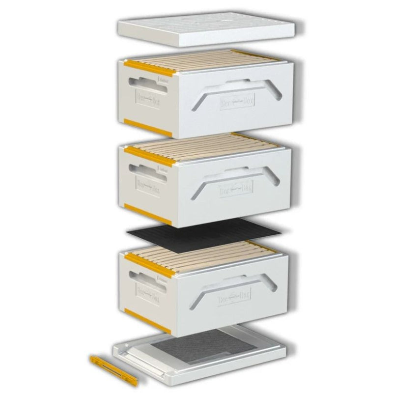 Paradise Honey Hives (Ready to Go) Painted and Assembled - 9 Frame Polystyrene Langstroth Hive with 3 Full Deep Bodies/Supers/Boxes