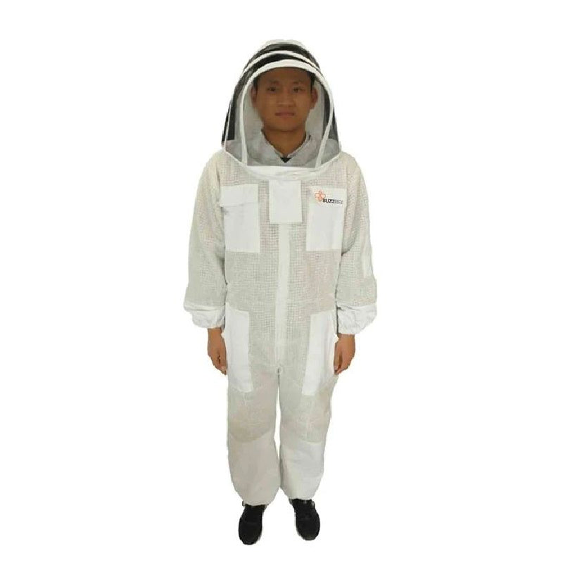 Beekeeping Ventilated Suit and Zipped Accordion Beekeeping Hood