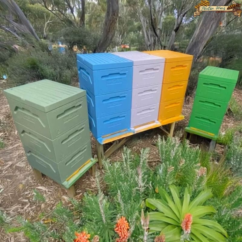 Paradise Honey Hives (Ready to Go) Painted and Assembled - 9 Frame Polystyrene Langstroth Hive with 3 Full Deep Bodies/Supers/Boxes